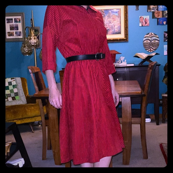 white christmas dresses Brown 1940s Small Windowpane Plaid Dress main image 1